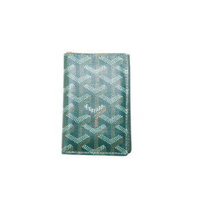 Goyard Saint Pierre Card Wallet Holder Calfskin Green